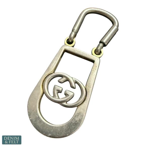 Gucci G. Gucci Vintage Italy Silver-Tone Logo Keyring Bag Charm - Picture 5 of 11